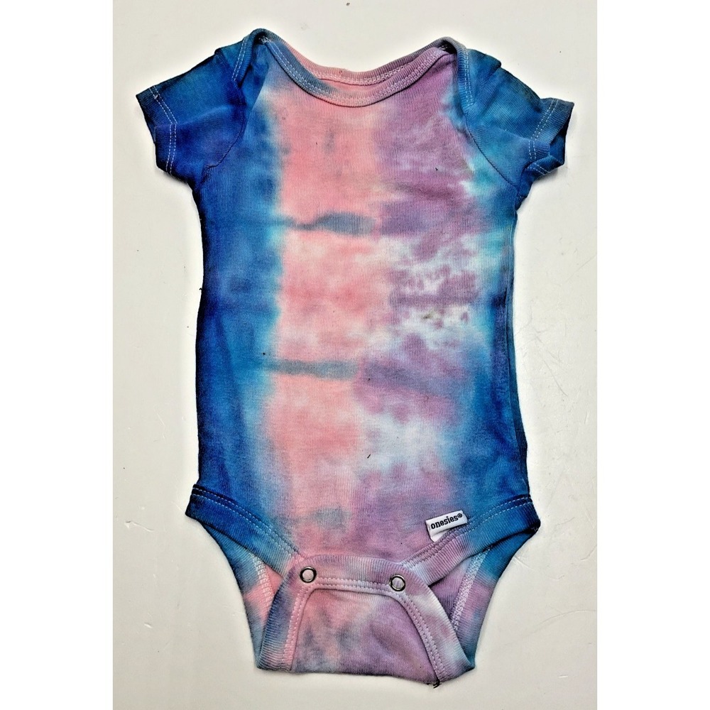 Gerber Baby Tie Dye Bodysuit Short‎ Sleeve Size 0-3 Months